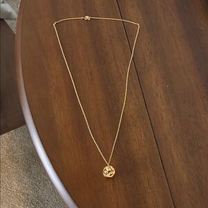 Joan Rivers Gold Floral Disc Pendant Necklace